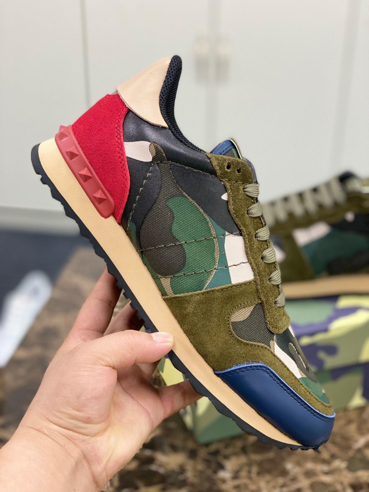 valentino camo sneakers 38-44 - stylish casual footwear - Image 3