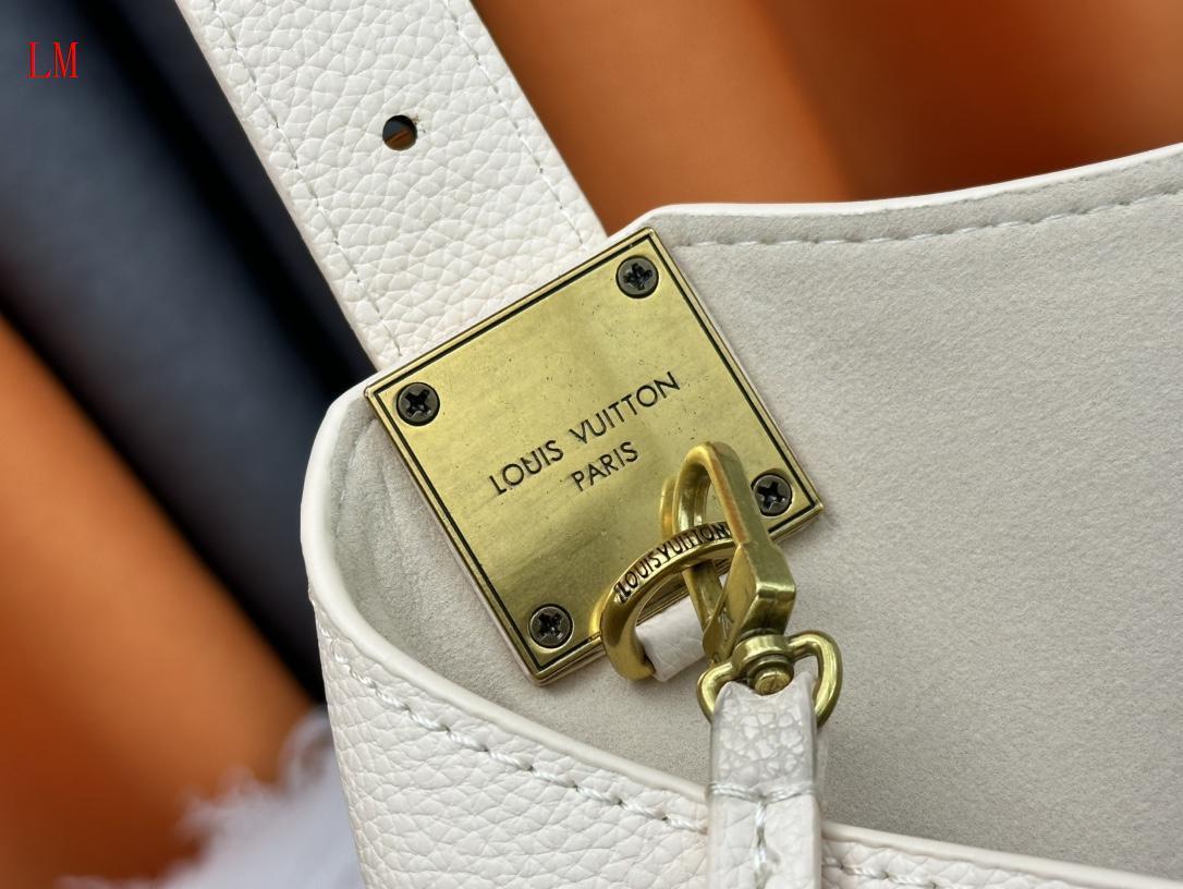 louis vuitton 35*31*18 cream leather tote bag - Image 3