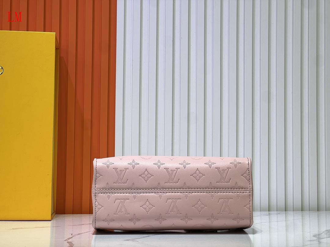 louis vuitton pink monogram tote bag 25*19*11 - Image 3