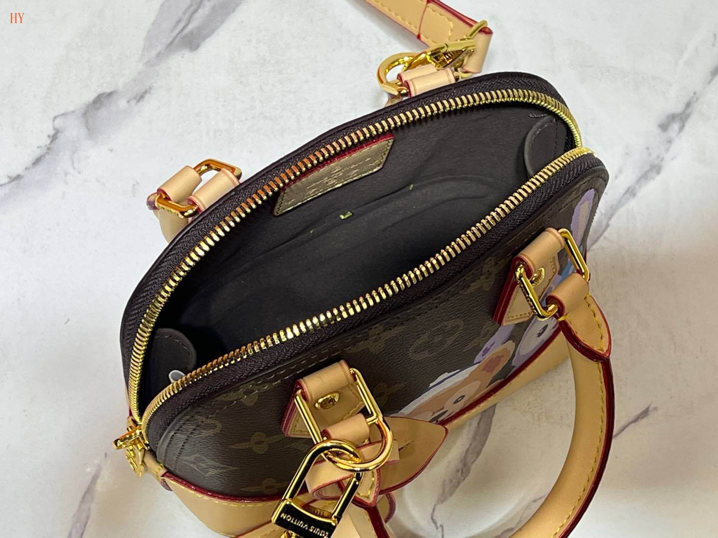 louis vuitton 18x12x8 monogram bag with character design - Image 3