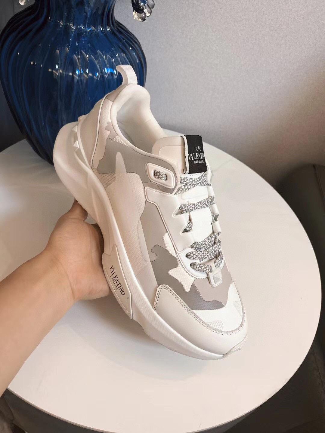 valentino couples sneakers 35-44 in white camo - Image 3