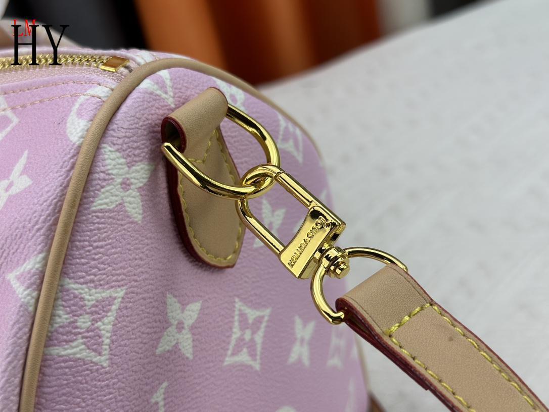 louis vuitton pink monogram handbag 30*21*17 - Image 3