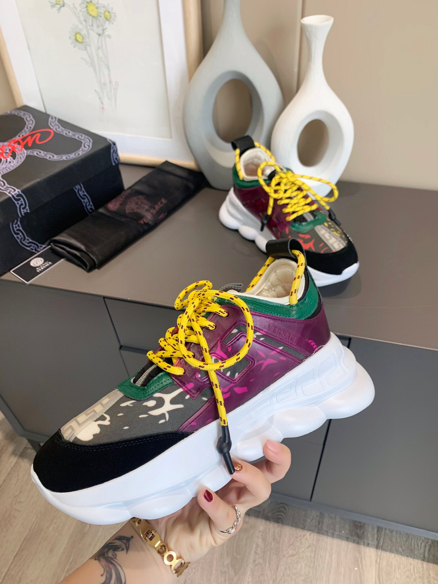 versace couples dad sneakers 35-44 - Image 3