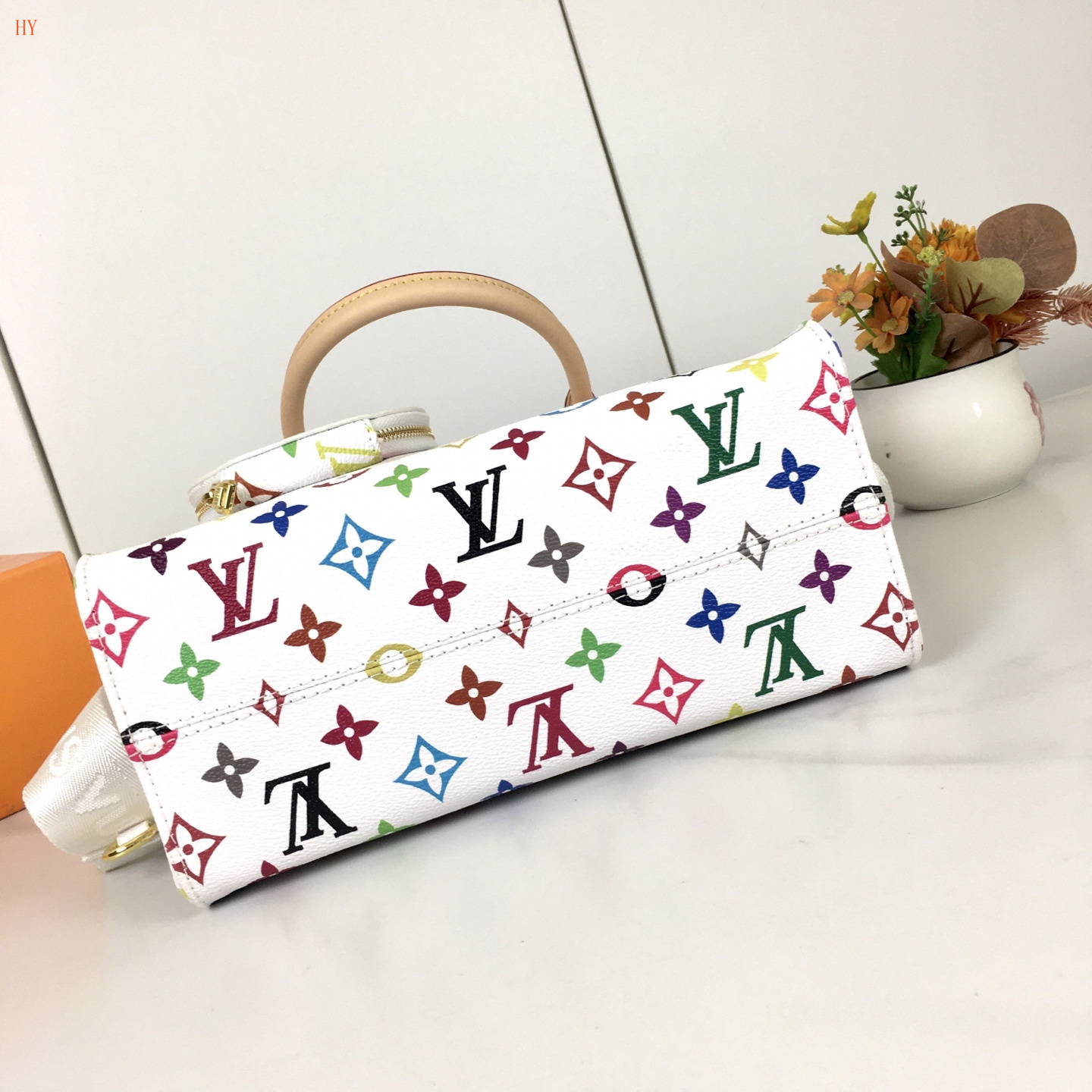 louis vuitton multi-color monogram tote bag 25x19x11.5 cm - Image 3