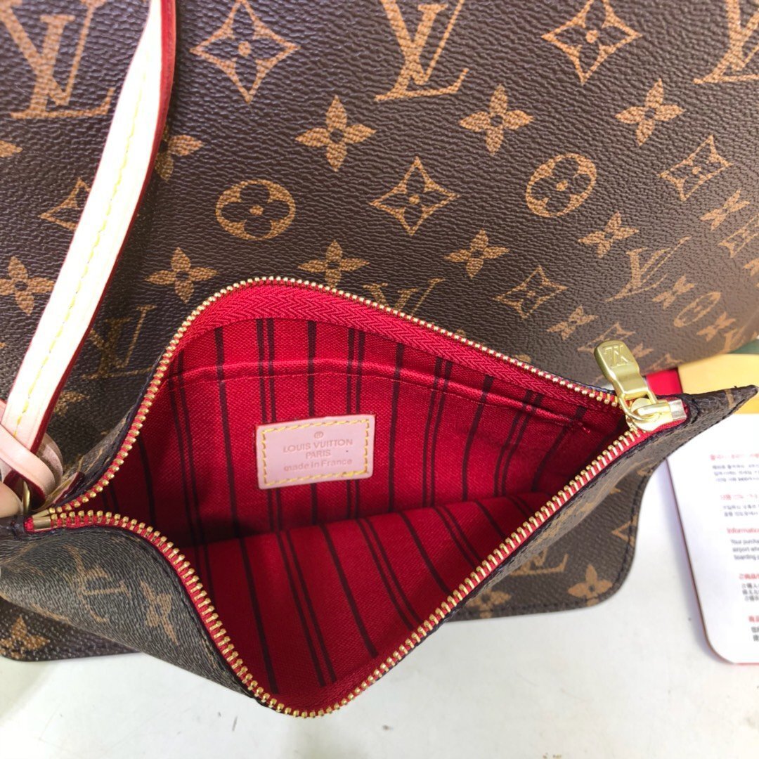louis vuitton monogram tote bag with pouch - Image 3