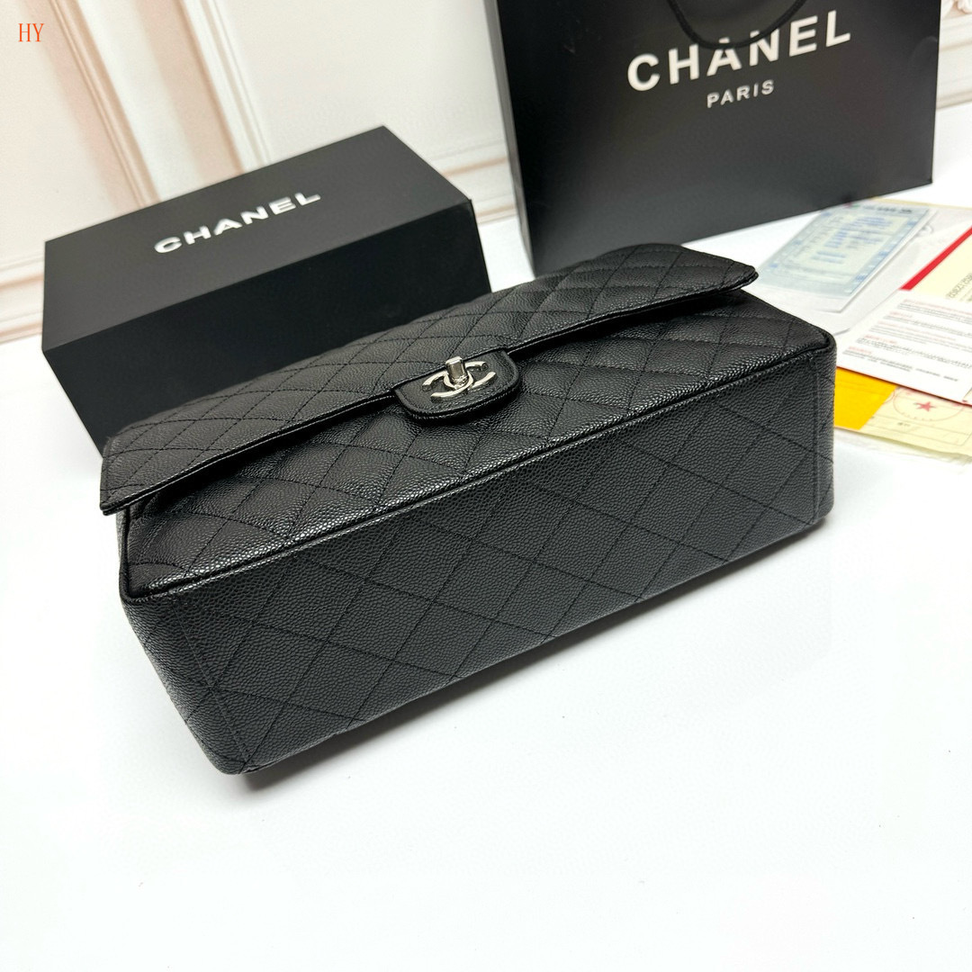 chanel classic flap bag - 33x22x9 cm - black - Image 3