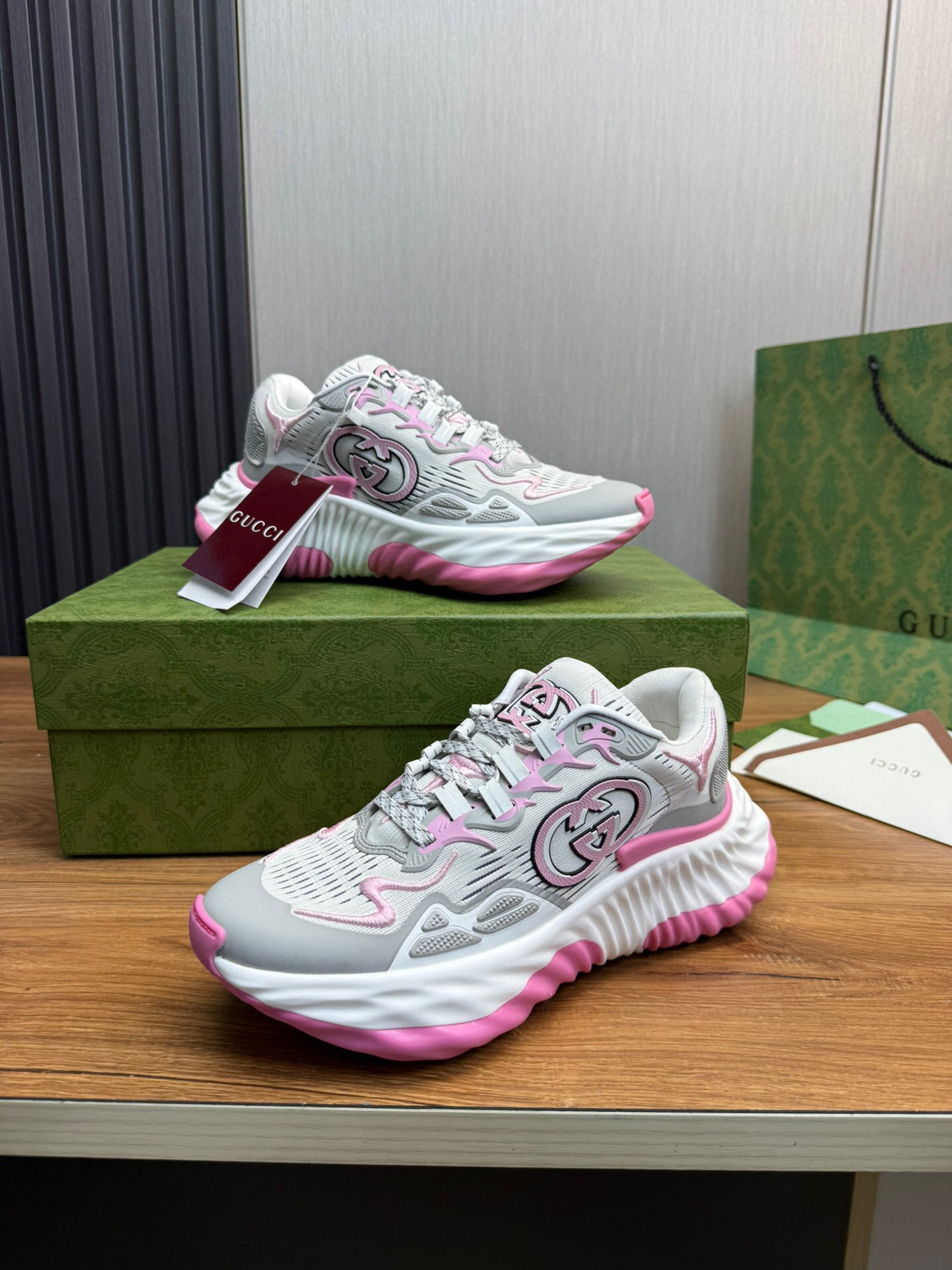 gucci g couples sneakers 35-44 8063420 - pink/gray - Image 3