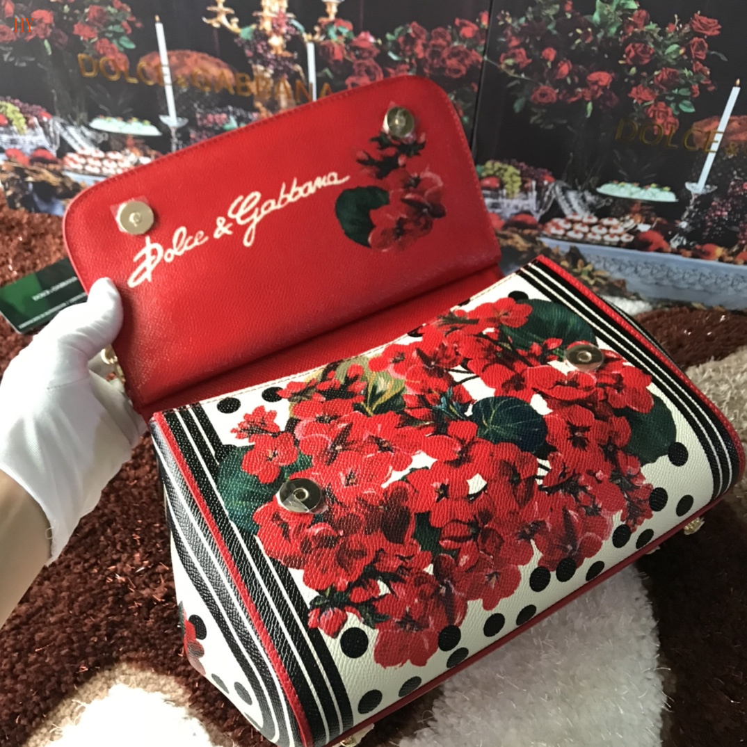 dolce & gabbana floral print handbag 25x20x12.5 cm - Image 3