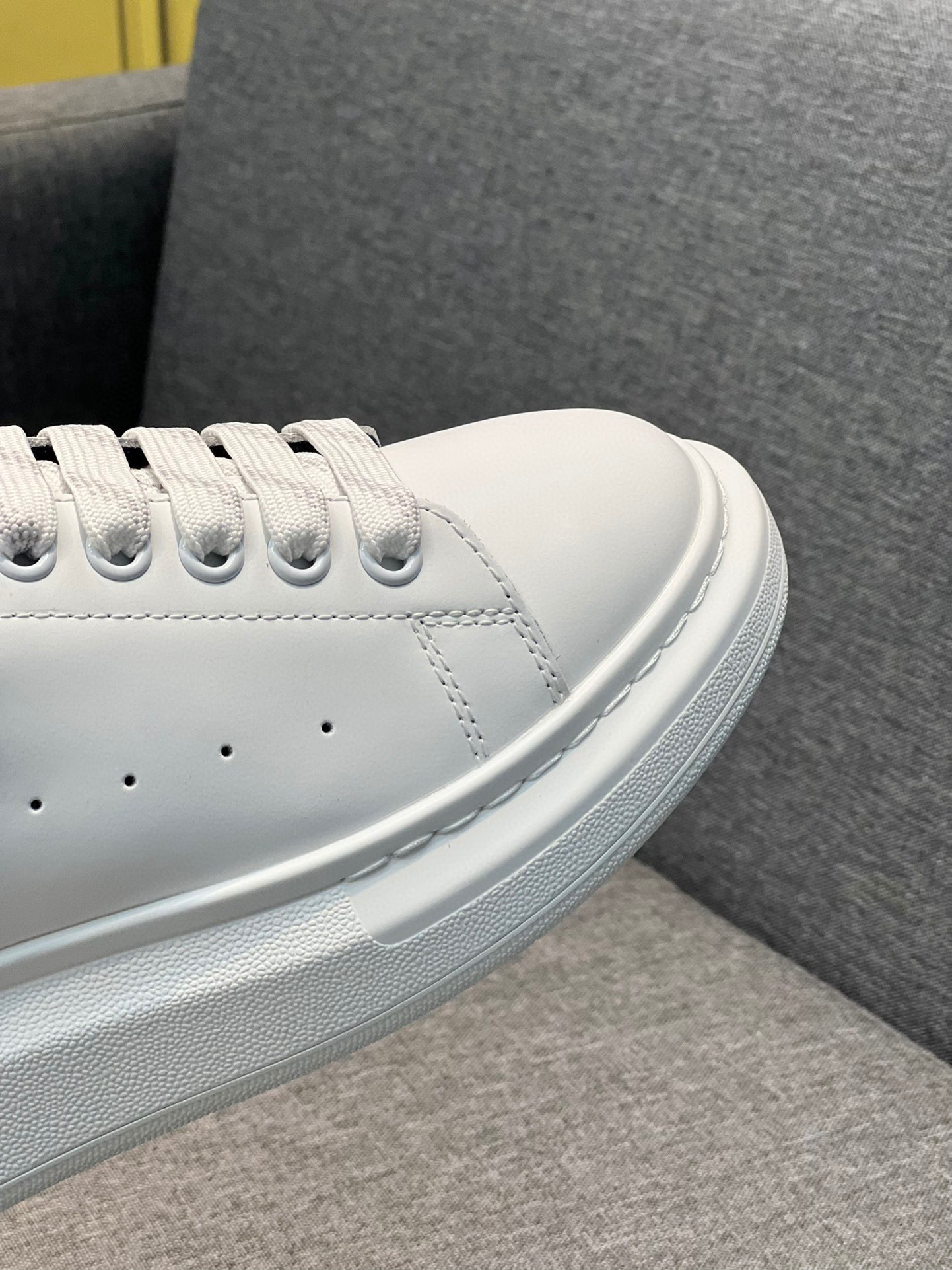 alexander mcqueen white sneakers with yellow accents - Image 3