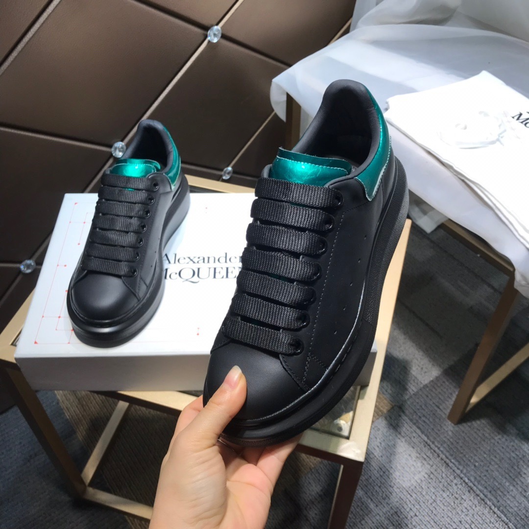 alexander mcqueen black sneakers with teal accents 35-44 - Image 3