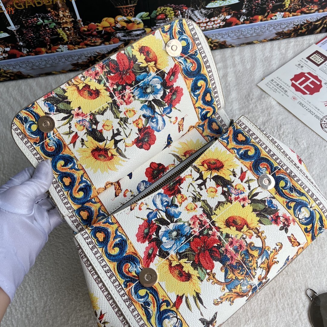 dolce & gabbana floral print handbag 25x20x12 cm, model 532073 - Image 3