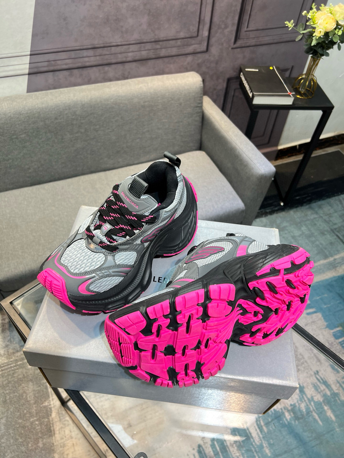balenciaga couples sneakers 35/46 - gray/pink - Image 3