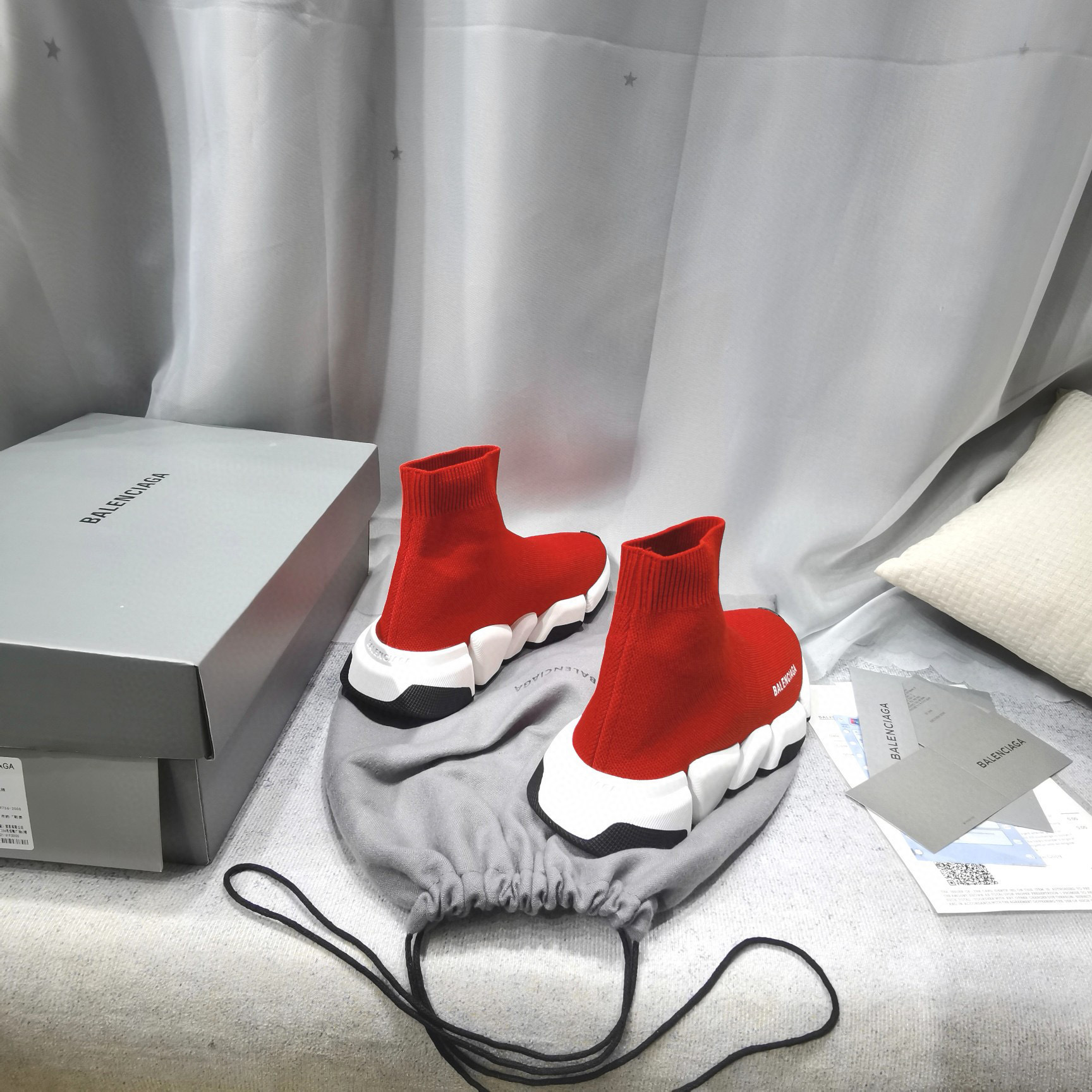 balenciaga red sock sneakers size 35-44 - Image 3