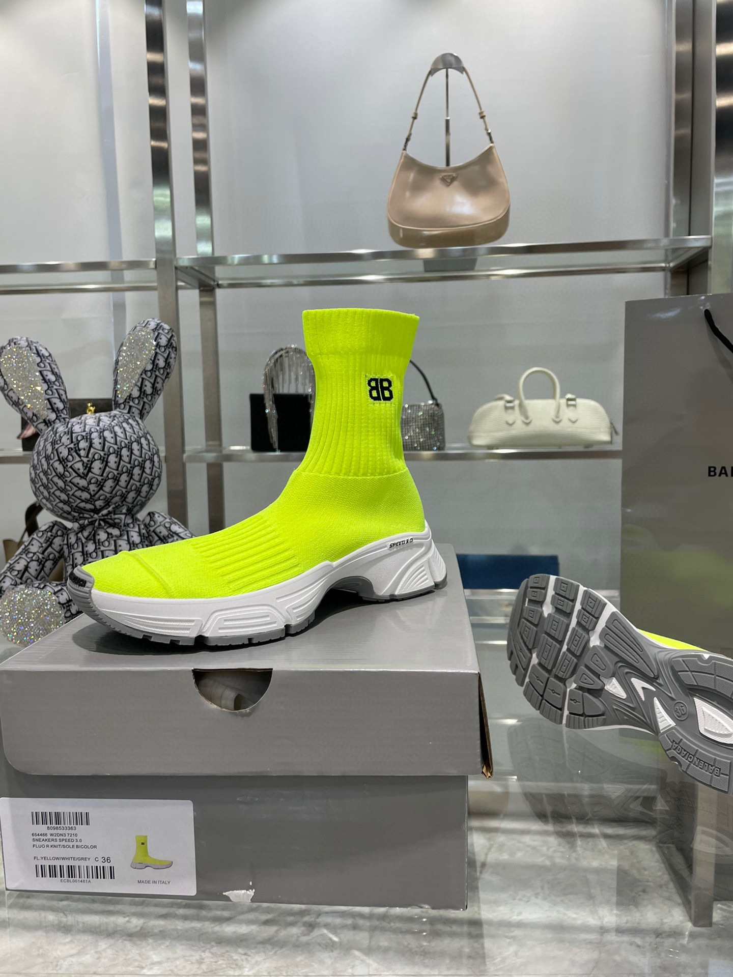 balenciaga neon sock sneakers size 35-44 - Image 3
