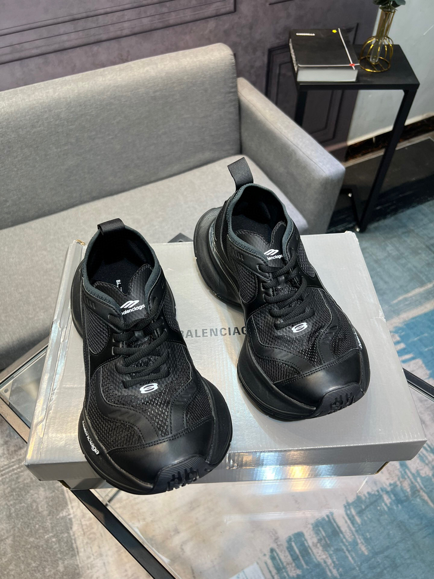 balenciaga unisex sneakers size 35-44 - black - Image 3