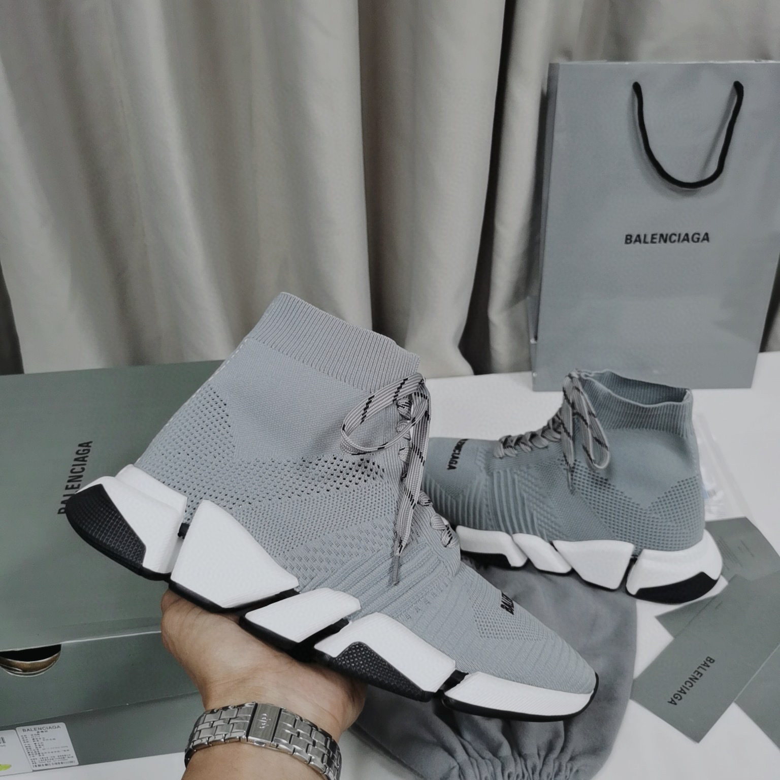 balenciaga couples socks sneakers size 35-44 - Image 3
