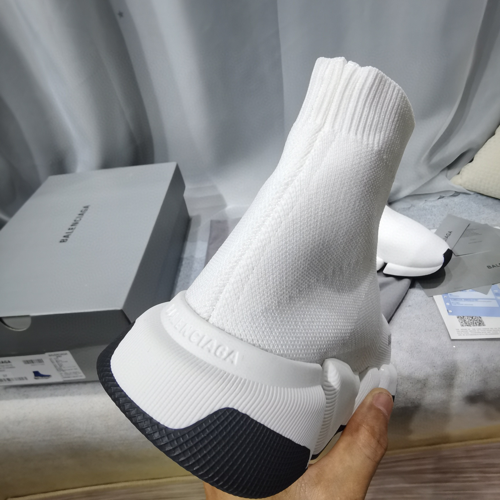 balenciaga white sock sneakers size 35-44 - Image 3