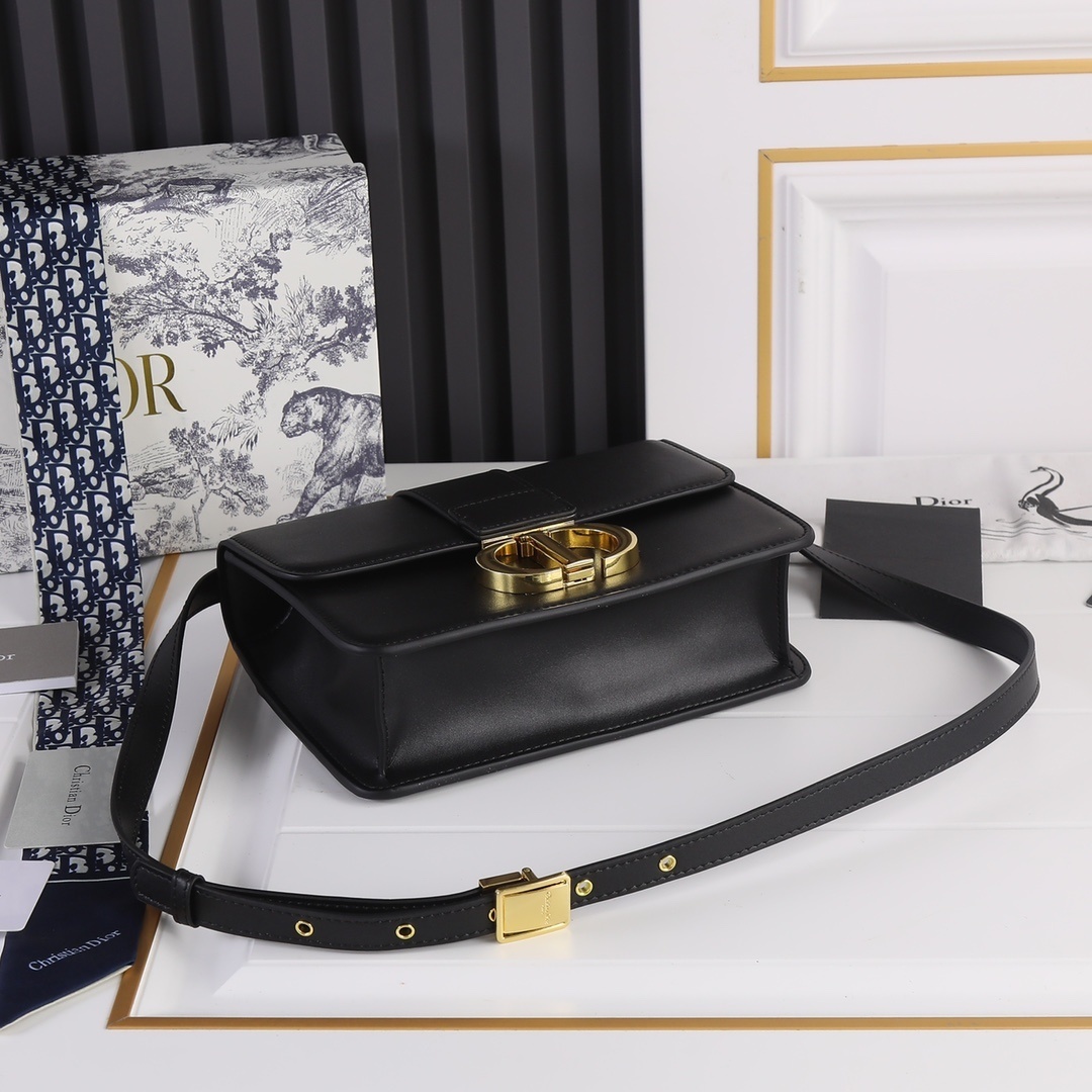 dior black leather handbag 24x17x8 cm - Image 3