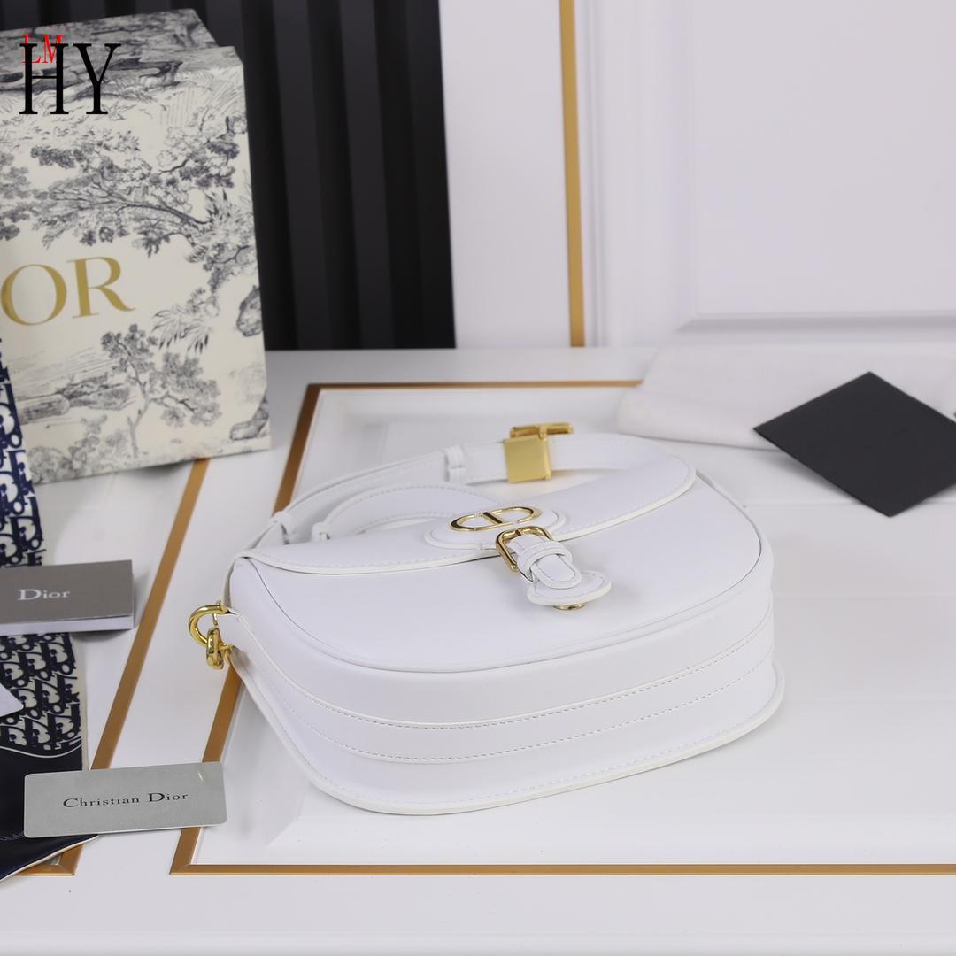 dior white leather crossbody bag - 22cm - Image 3