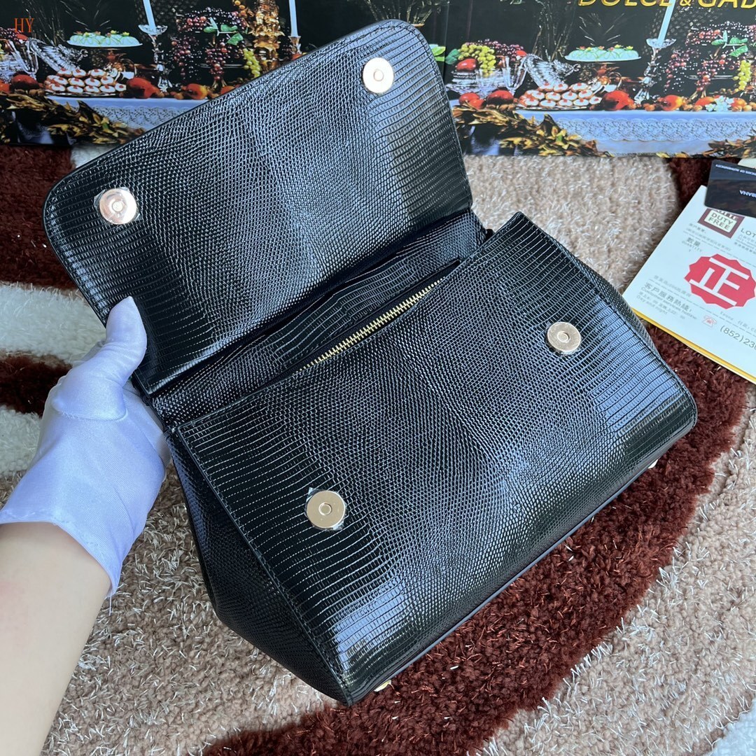 dolce & gabbana black handbag with decorative bow - Image 3