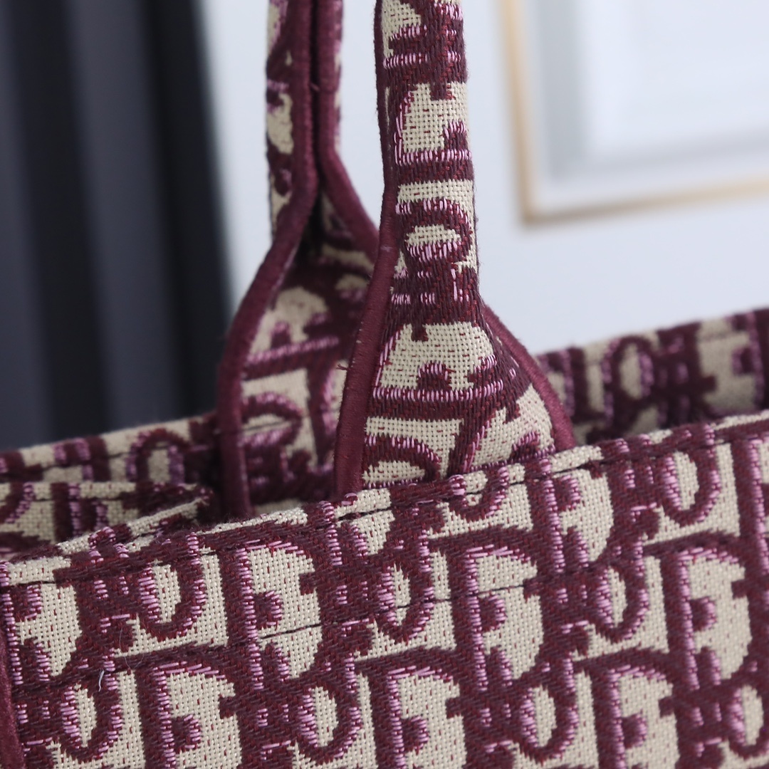 dior 36x20x15cm tote bag - burgundy - Image 3