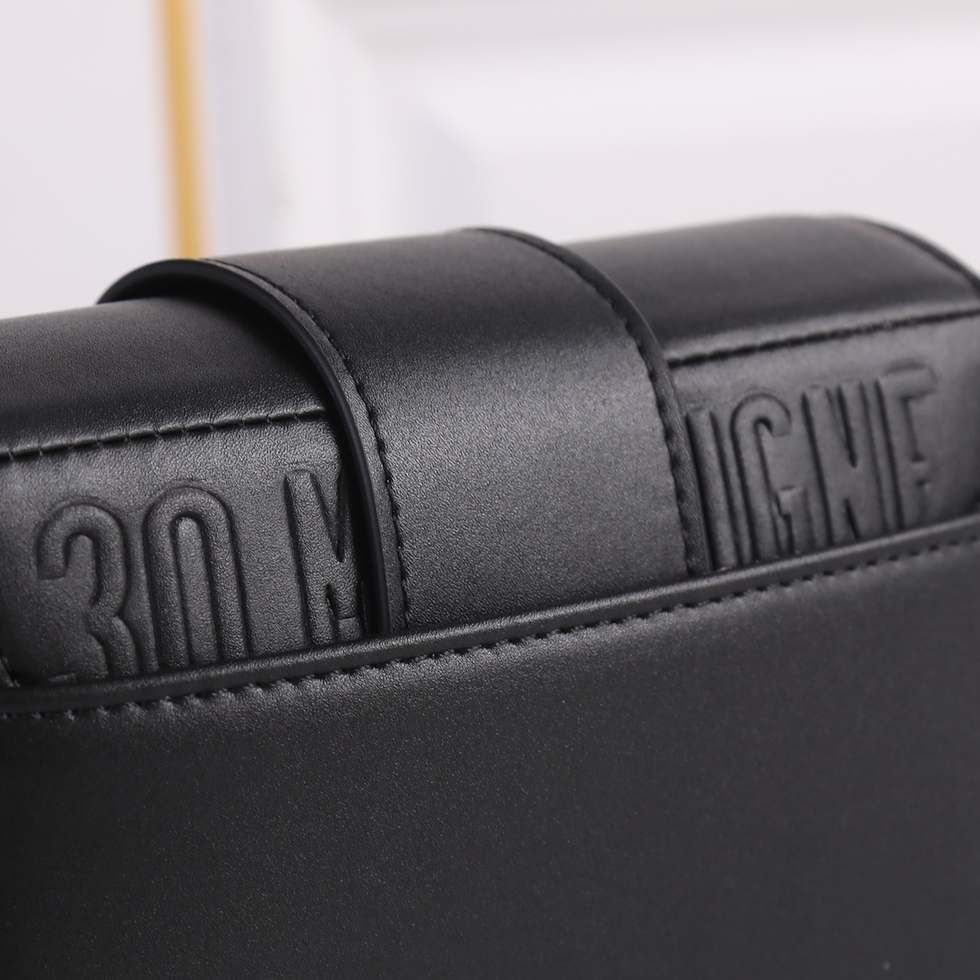 dior black leather shoulder bag - 17.5*11.5*5 - Image 3