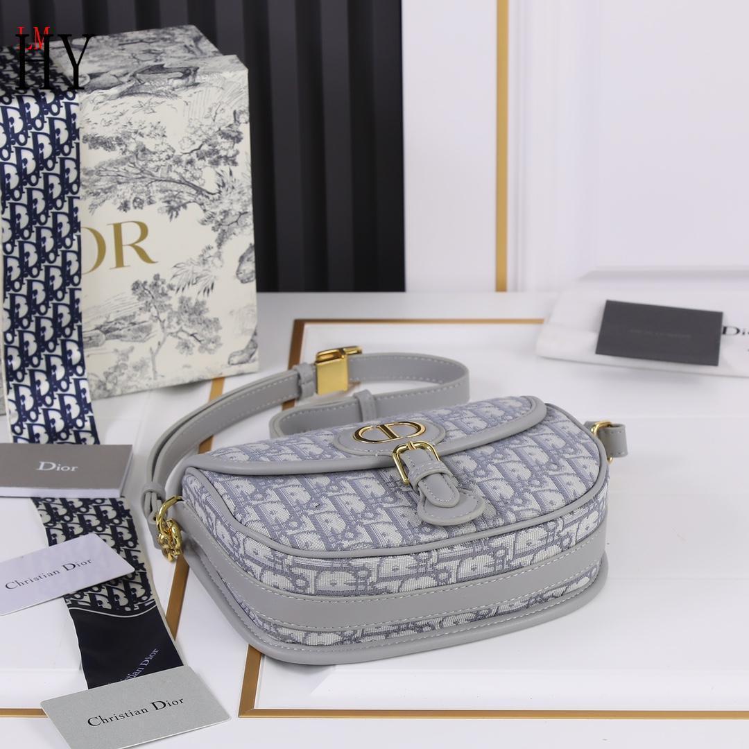 dior 22cm grey saddle bag - model 408042 - Image 3
