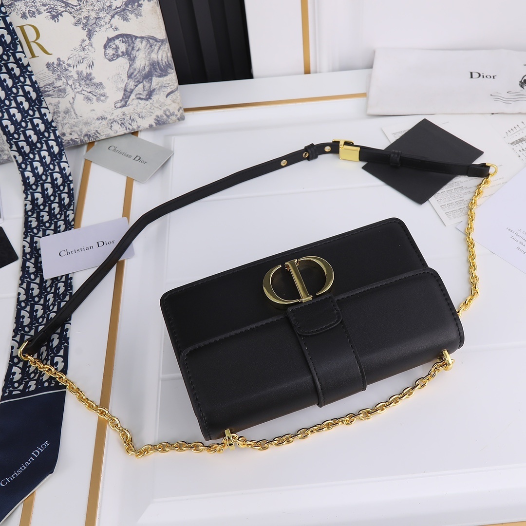 dior black leather crossbody bag - 21.5x12x6 cm - Image 3