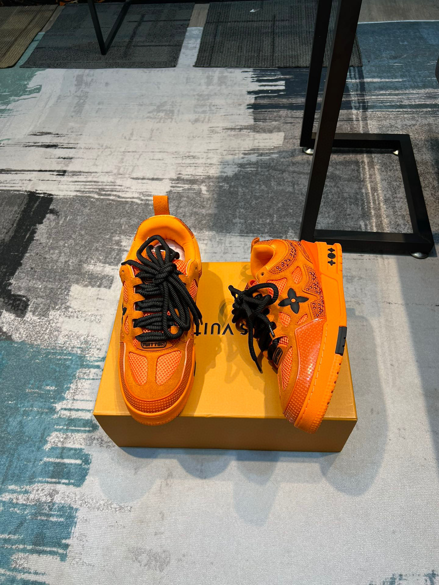 louis vuitton l couples sneakers 35-44 orange