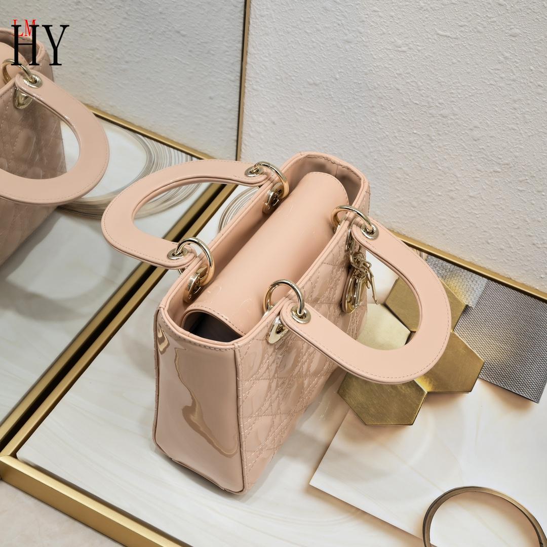 dior 20cm patent leather handbag - light pink - Image 3
