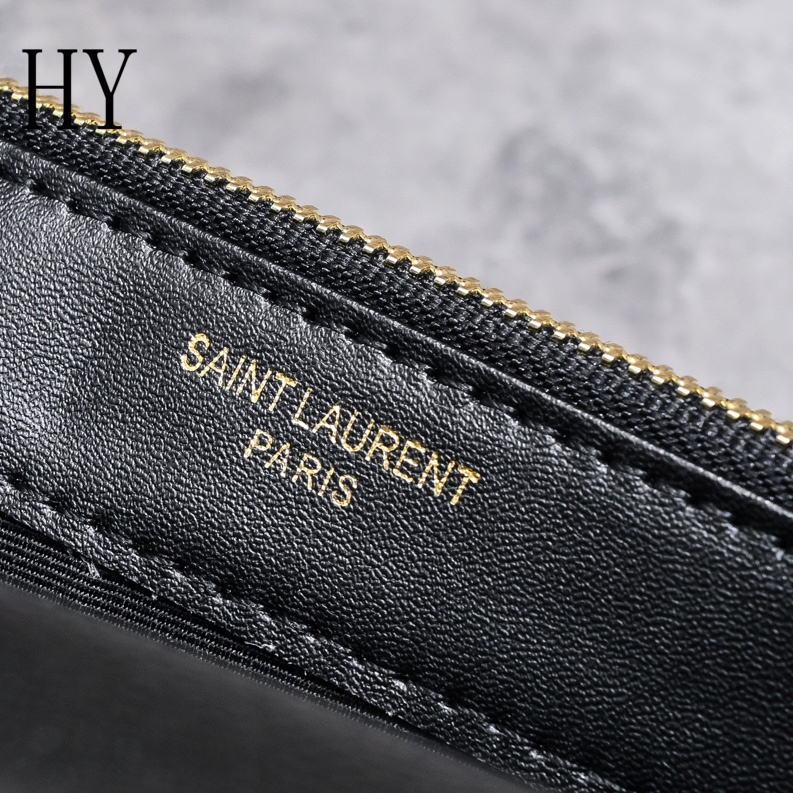 yves saint laurent black chevron wallet on chain - 20x17x6cm - Image 3