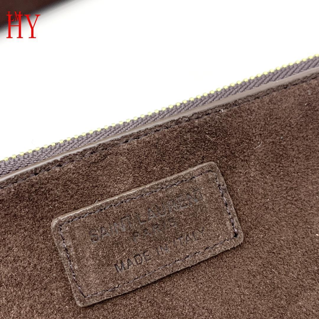 yves saint laurent brown suede hobo bag with pouch - Image 3