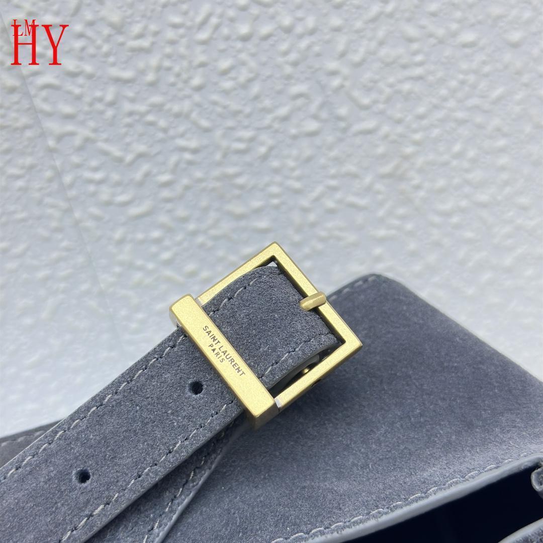 yves saint laurent suede shoulder bag - grey - Image 3