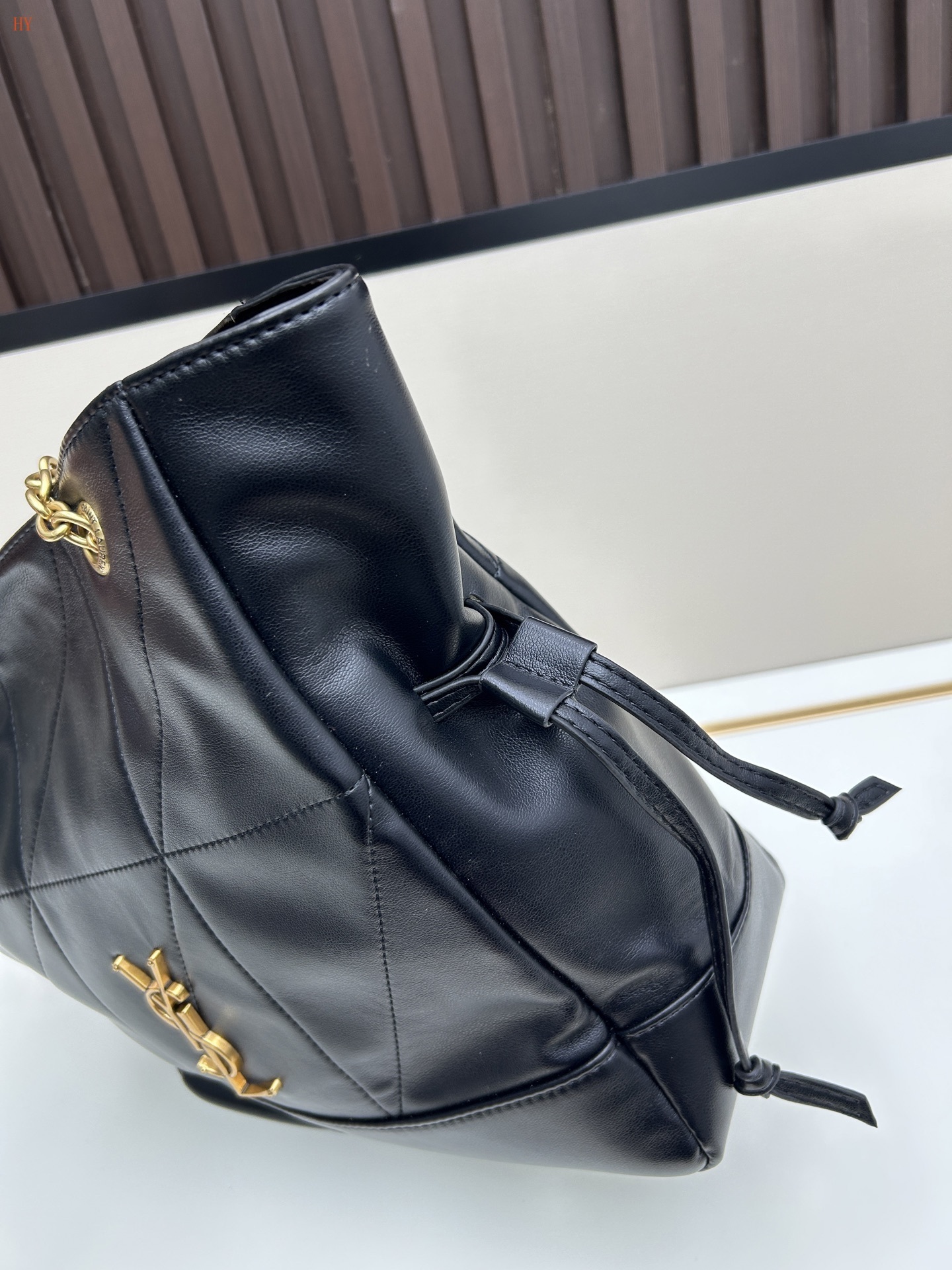 yves saint laurent quilted black tote bag 28x28x10 cm - Image 3