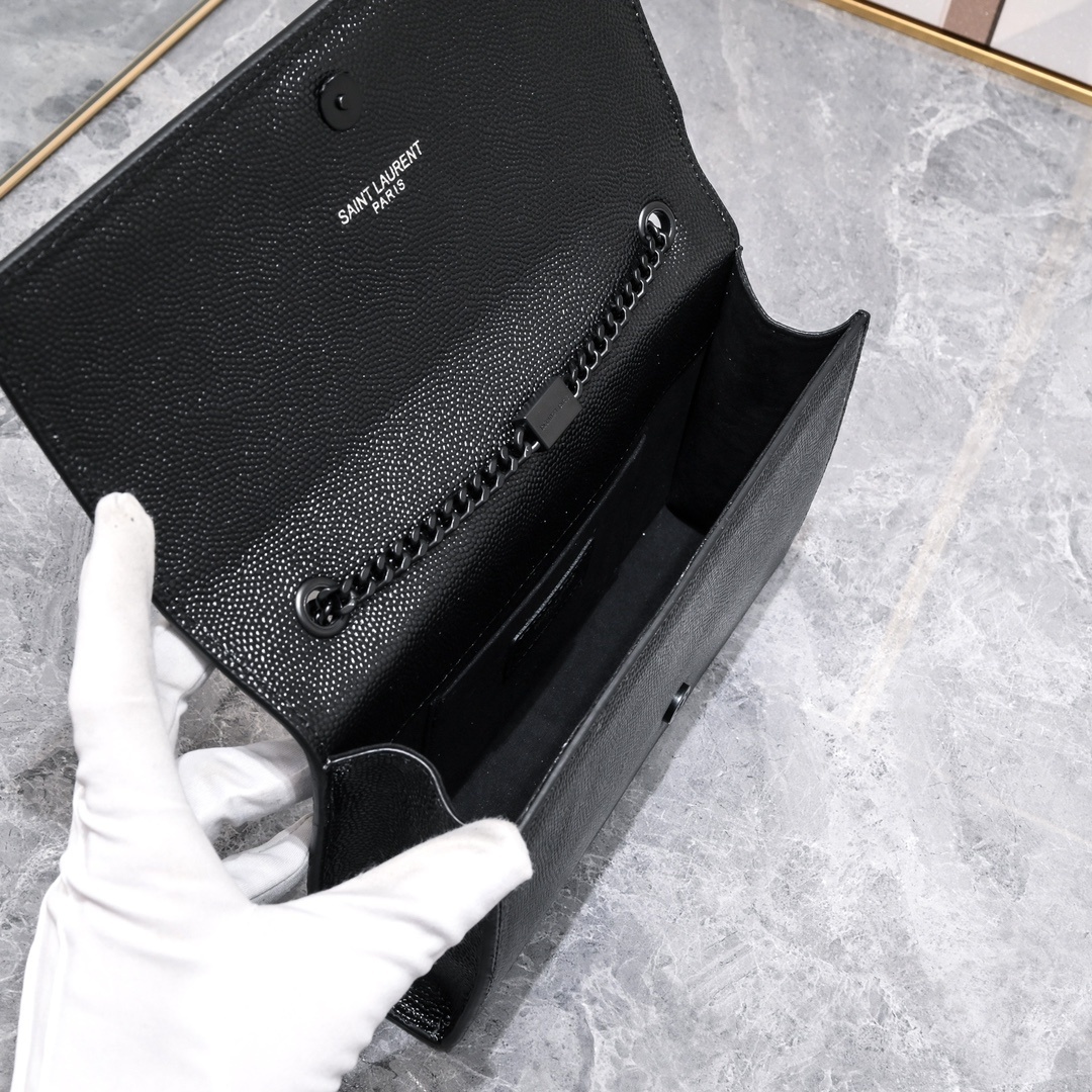 yves saint laurent black leather crossbody bag - Image 3