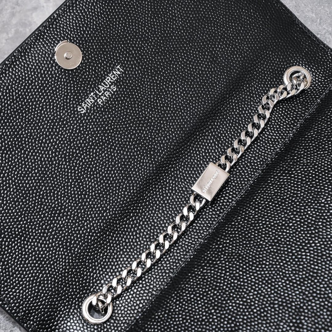 yves saint laurent black leather crossbody bag 24*5.5*14.5 - Image 3