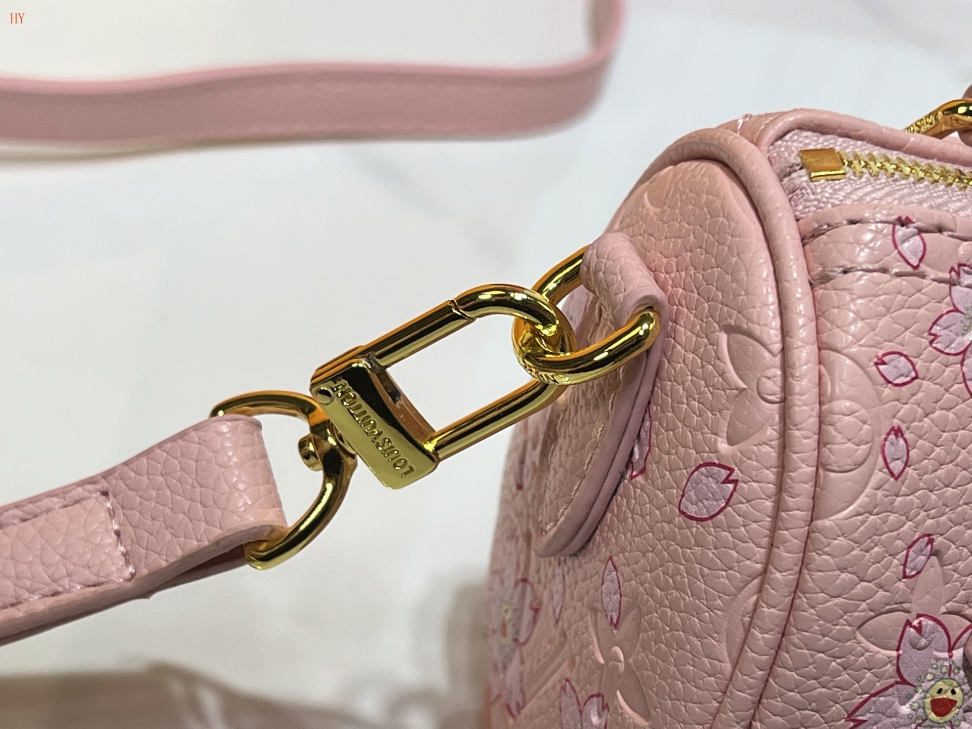 louis vuitton pink floral handbag 25*19*15 - Image 4