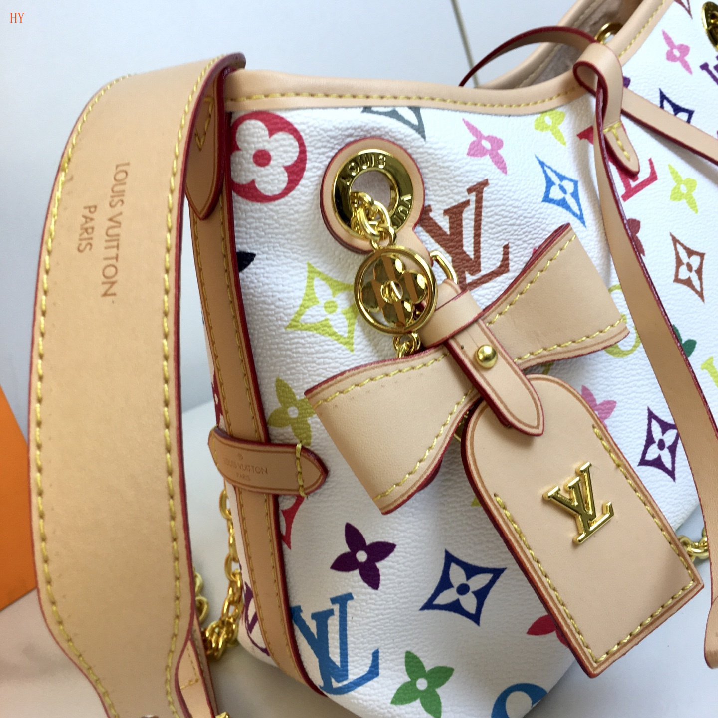 louis vuitton multicolored monogram bag 26*17*10 - Image 4