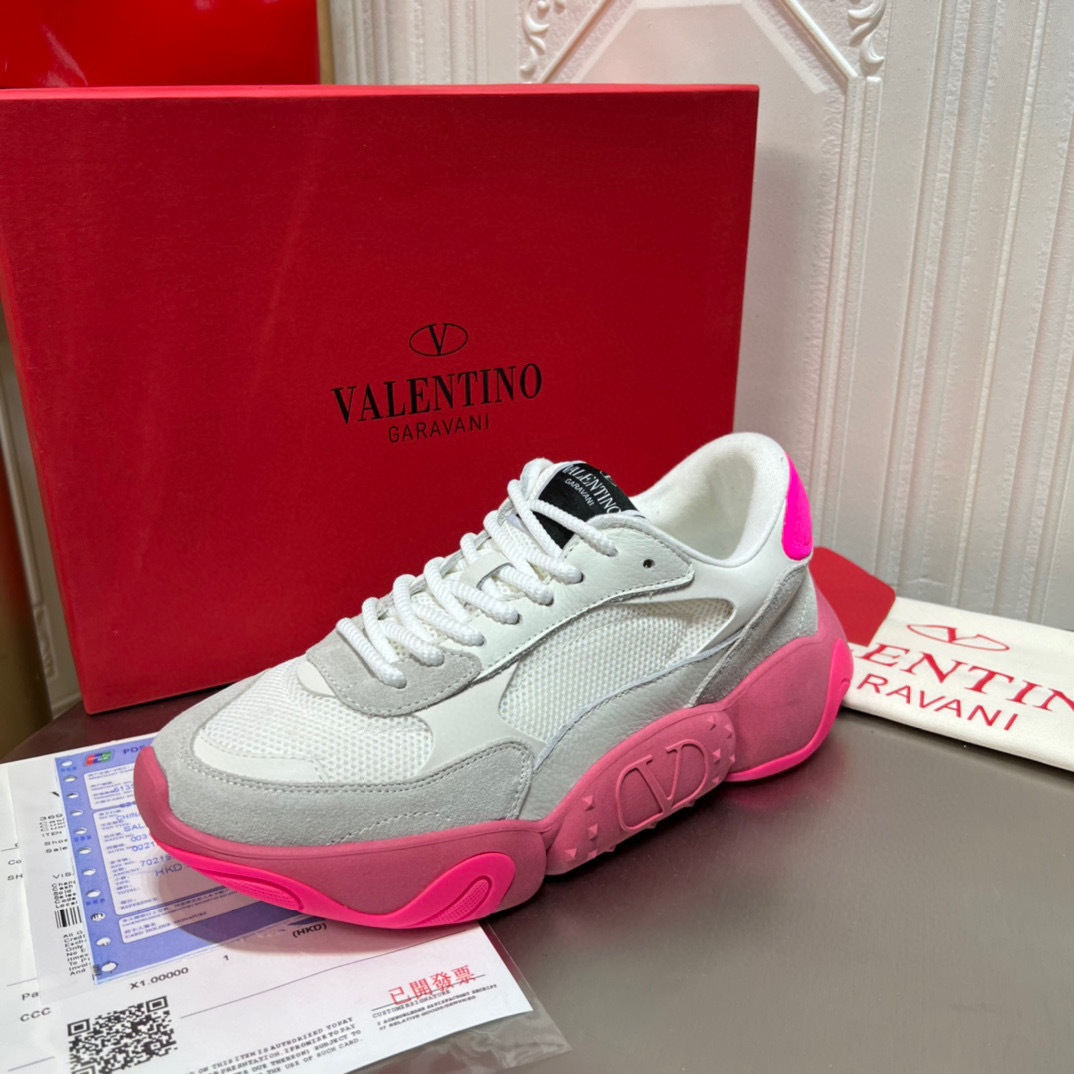 valentino unisex sneakers 35-44 with pink sole - Image 4