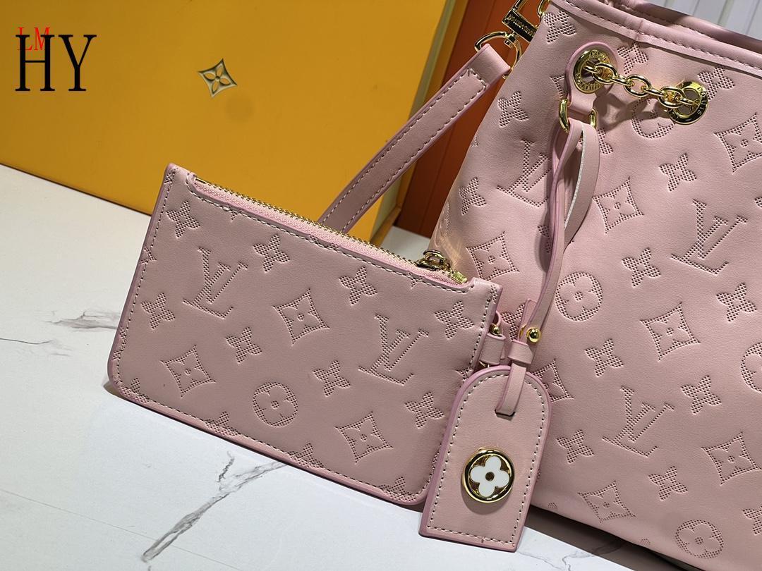 louis vuitton pink handbag with pouch - 28x20x11.5 cm - Image 4