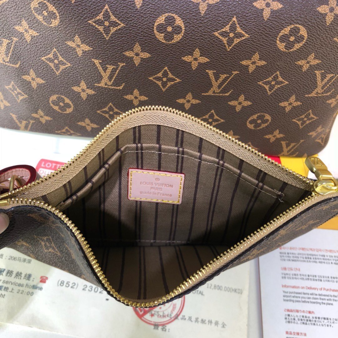 louis vuitton monogram tote bag with pouch - Image 4