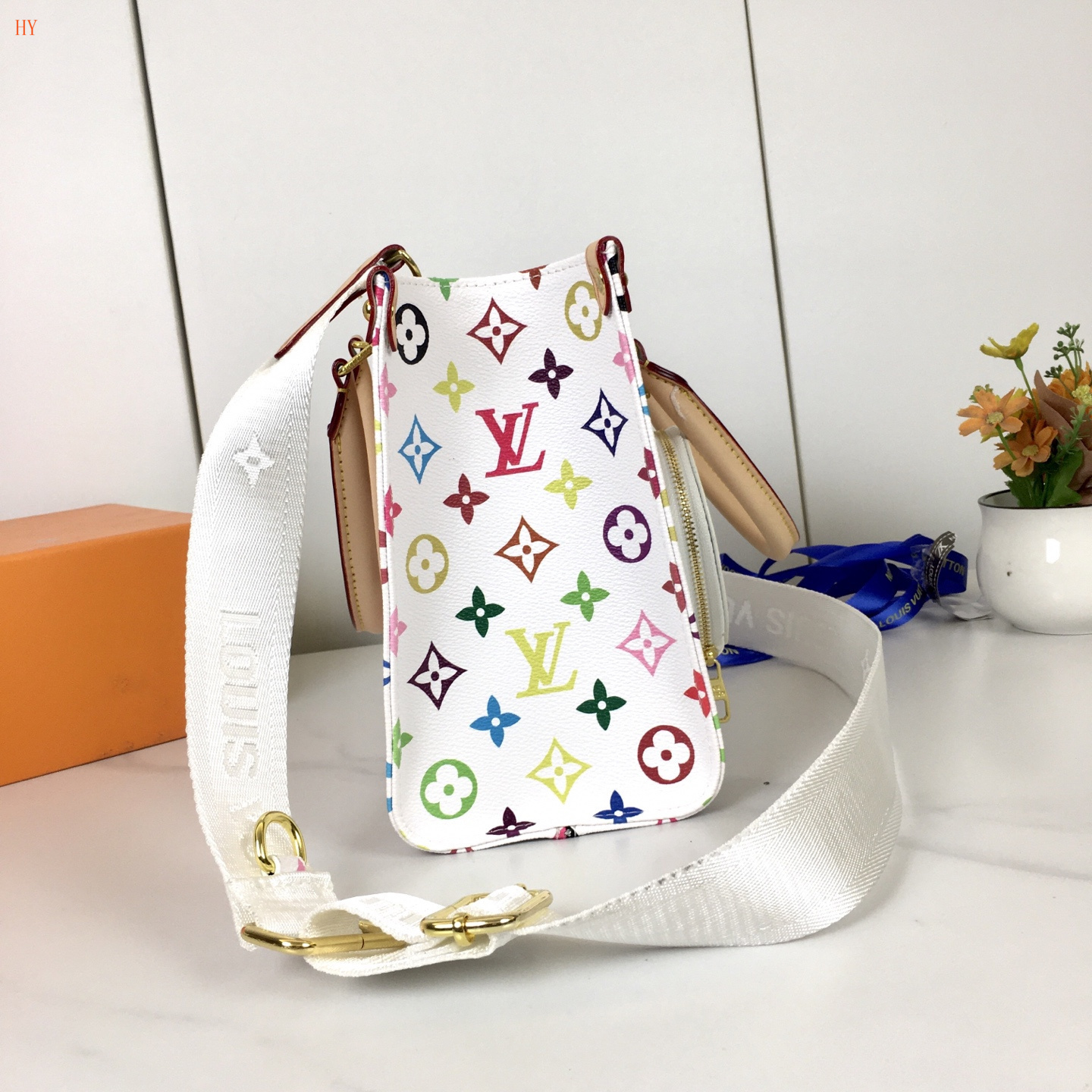 louis vuitton multi-color monogram tote bag 25x19x11.5 cm - Image 4