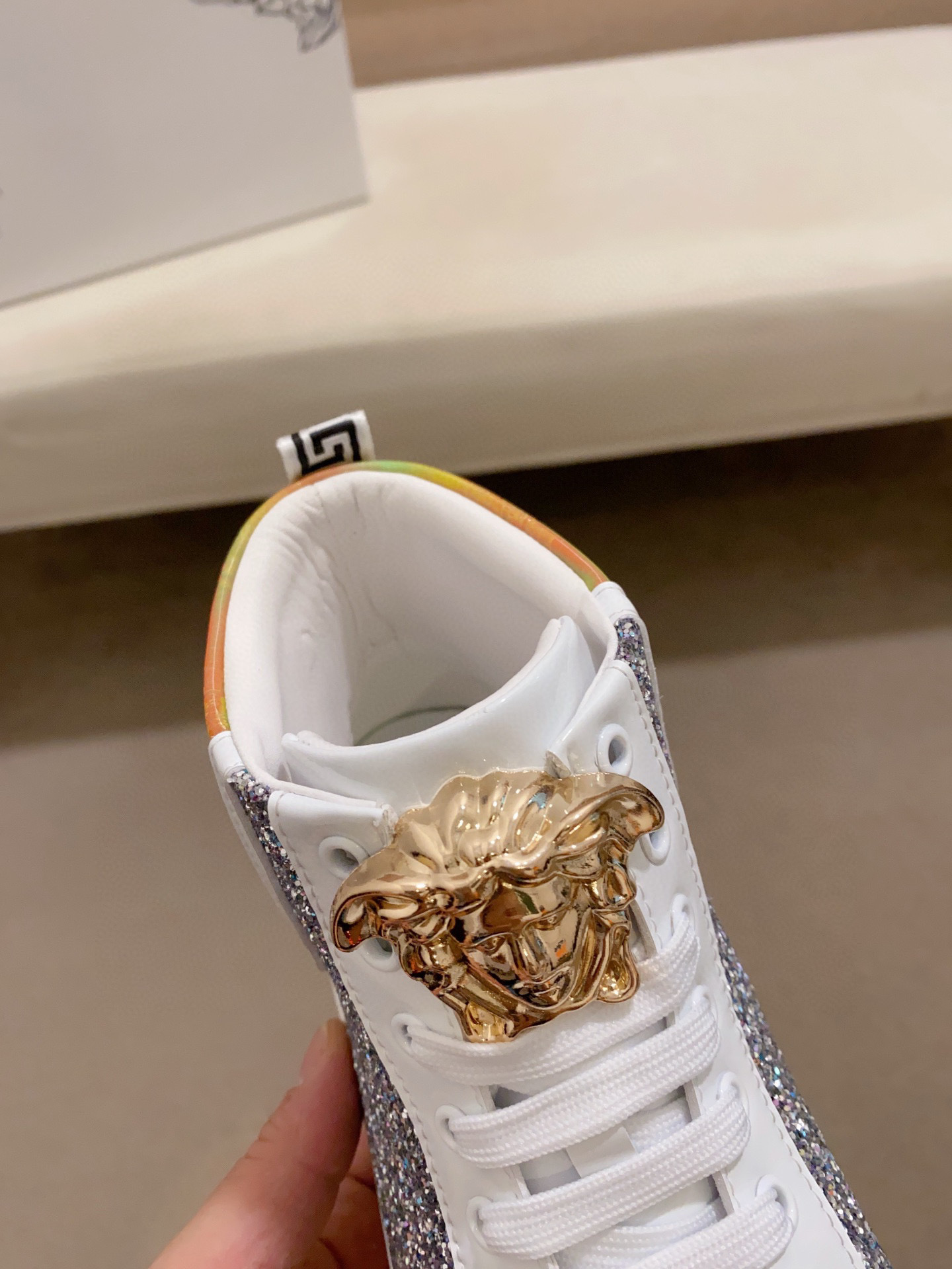 versace glitter high-top sneakers - size 38-44 - Image 4