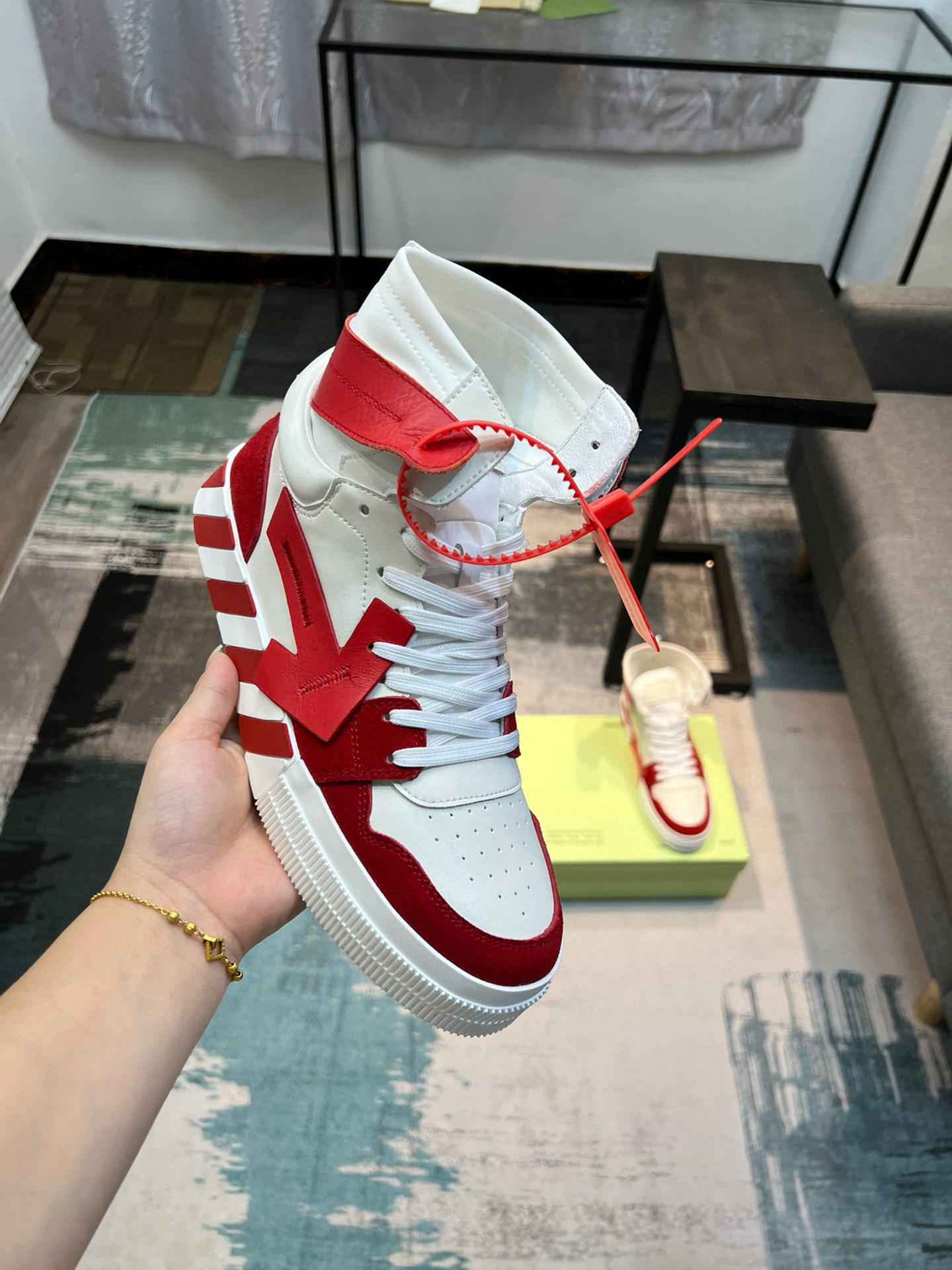 off-white high-top sneakers size 38-44 - Image 4