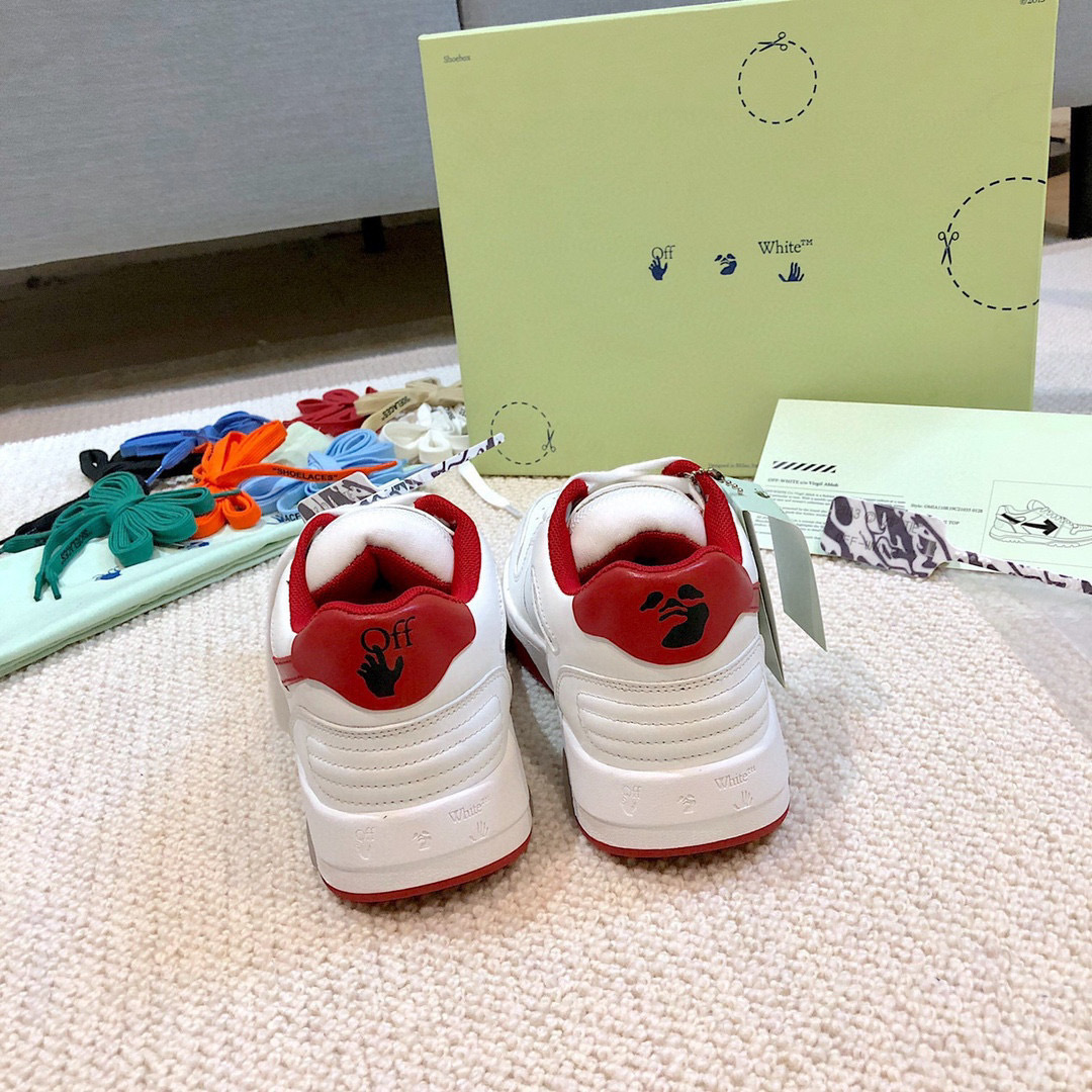 off-white couple's sneakers size 35-44 - red & white - Image 4