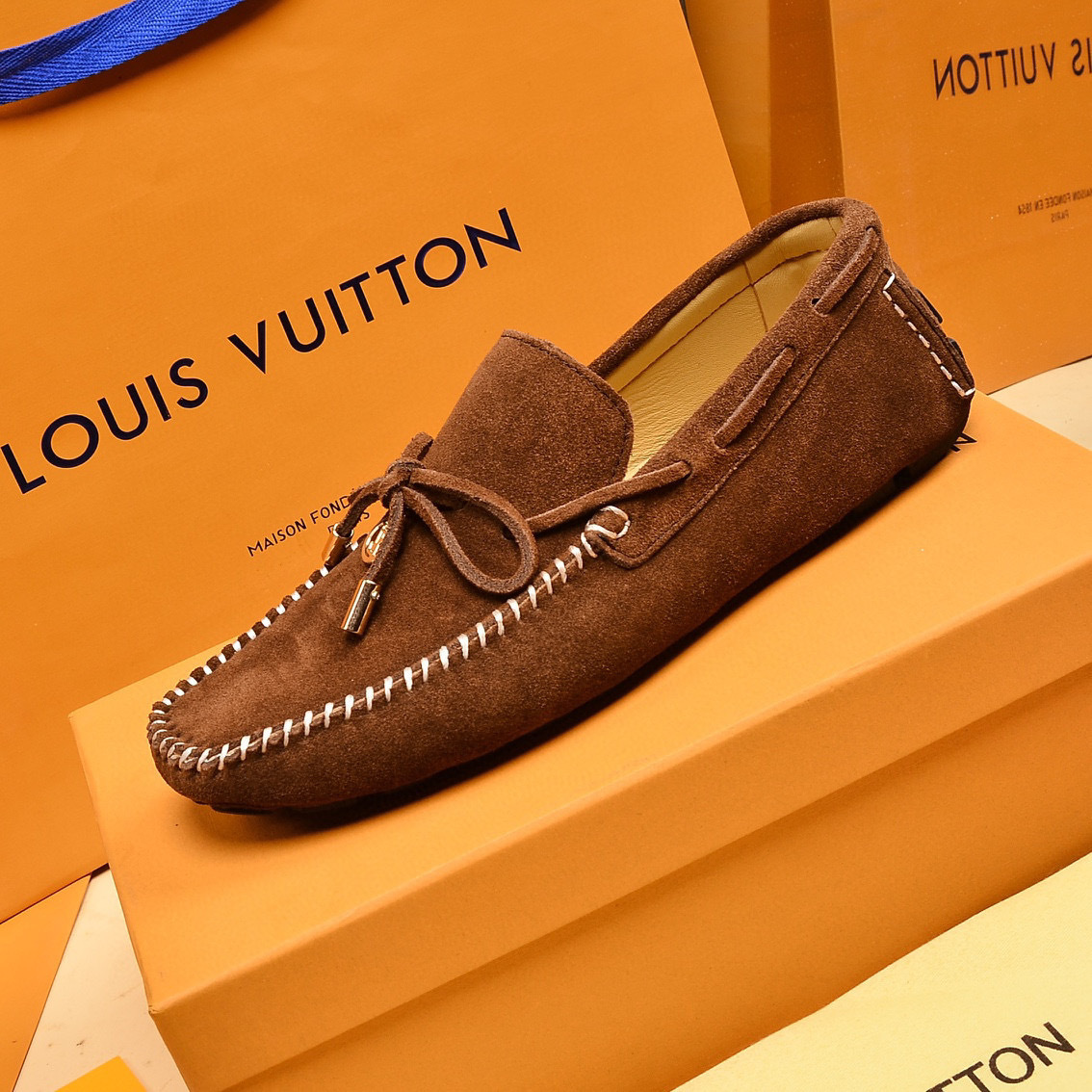 louis vuitton suede slip-on shoes size 38-44 - Image 4