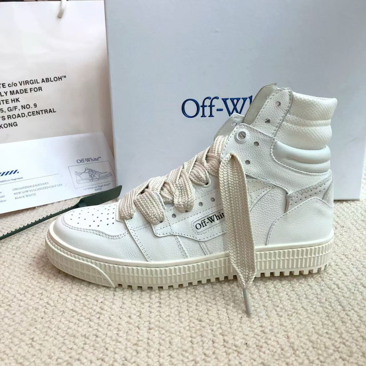 off-white high-top sneakers - size 35/44