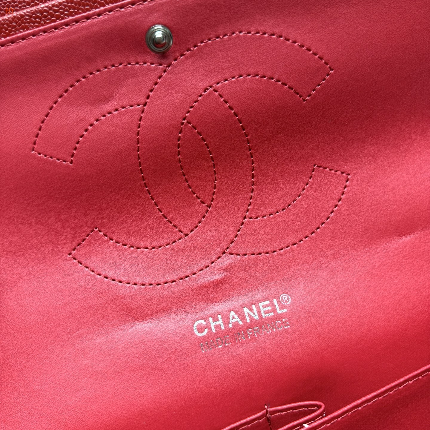 chanel quilted wallet on chain - 33x22x9 cm, burgundy - Image 4