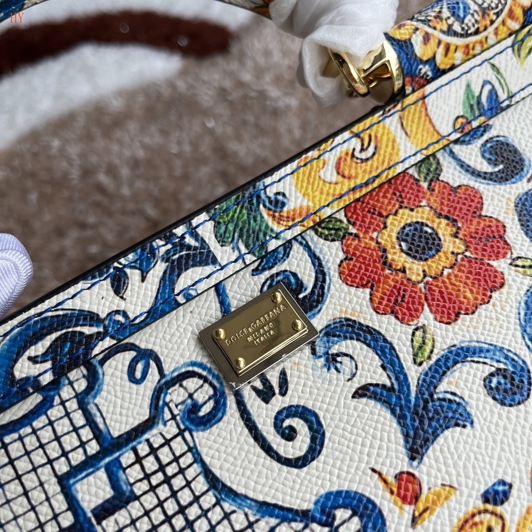 dolce & gabbana floral print handbag 25x20x12.5 cm - Image 4