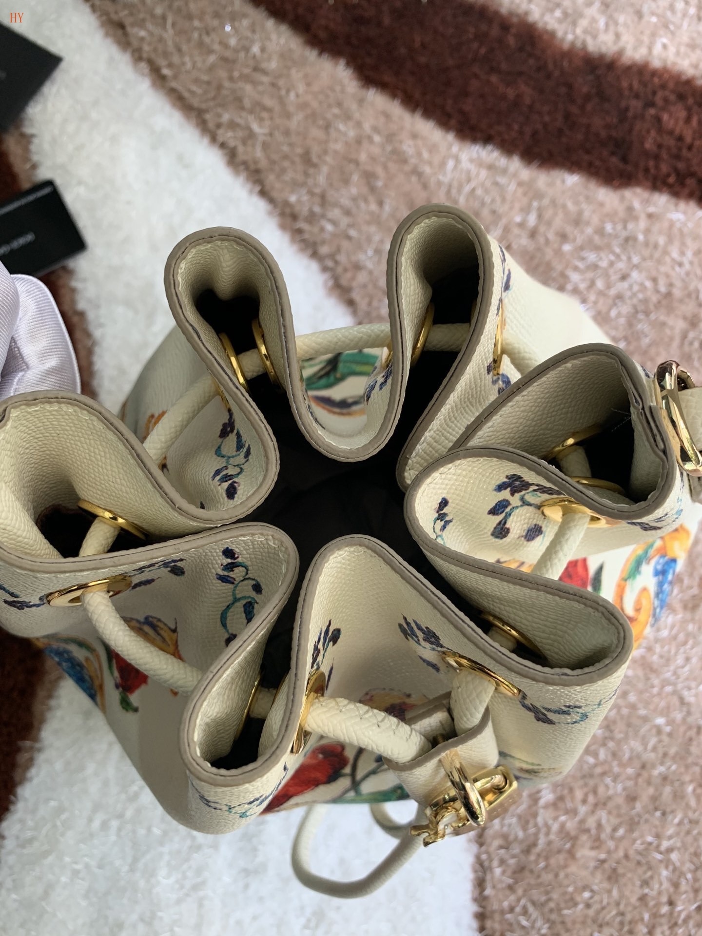 dolce & gabbana floral print bucket bag 27x25 cm - Image 4